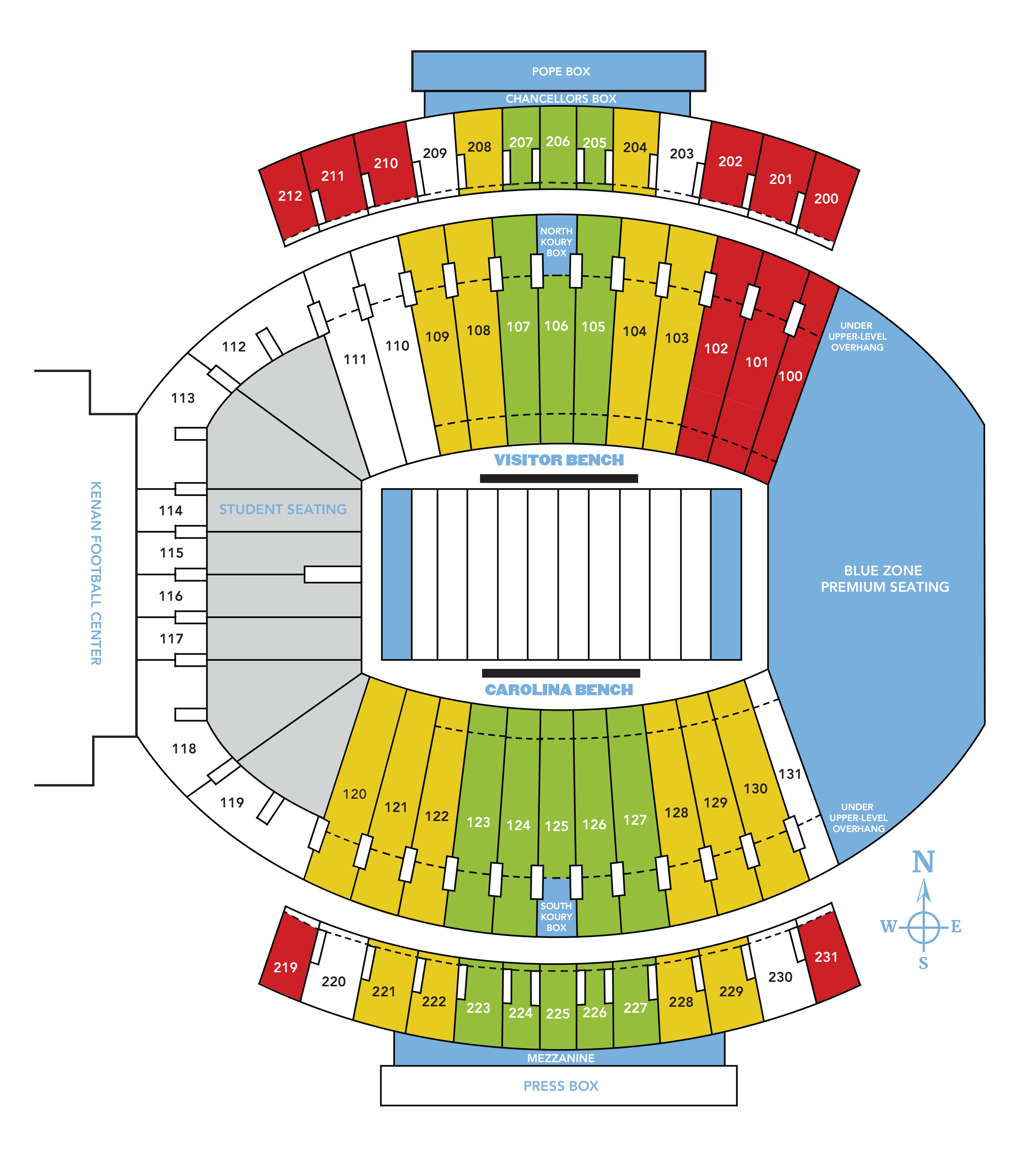 Stadium & Seating Diagram